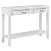 Konzolni stol bijeli 110 x 35 x 80 cm drveni