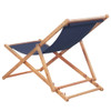 Sklopiva ležaljka za plažu od tkanine s drvenim okvirom plava