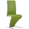 Blagovaonske stolice cik-cak oblika od umjetne kože 2 kom zelene