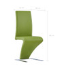 Blagovaonske stolice cik-cak oblika od umjetne kože 2 kom zelene
