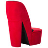 Stolica u obliku visoke pete crvena baršunasta