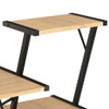 Radni stol s policom crni i boja hrasta 116 x 50 x 93 cm