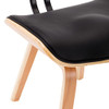 Blagovaonske stolice 2 kom savijeno drvo i umjetna koža crne