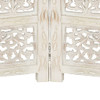 vidaXL Sobna pregrada s 4 panela bijela 160x165 cm masivno drvo manga