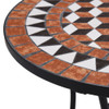 Bistro stolić s mozaikom smeđi 60 cm keramički