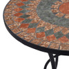 Bistro stolić s mozaikom narančasto-sivi 60 cm keramički