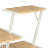Radni stol s policom bijeli i boja hrasta 116 x 50 x 93 cm