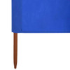 Vjetrobran s 5 panela od tkanine 600 x 160 cm azurno plavi