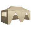 Profesionalni sklopivi šator za zabave 3 x 6 m čelični krem