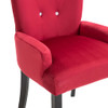 Blagovaonska stolica s naslonima za ruke 6 kom crvena baršun