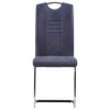 vidaXL Konzolne blagovaonske stolice sive 6 kom umjetna brušena koža