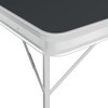 Sklopivi stol za kampiranje s 2 klupe aluminijski sivi