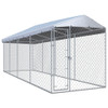 Vanjski kavez za pse s krovom 760 x 190 x 225 m