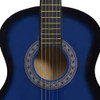 8-dijelni početnički set klasične gitare za djecu plavi 3/4 36"