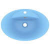 Luksuzni ovalni umivaonik mat svjetloplavi 58,5x39 cm keramički