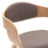 Blagovaonske stolice 2 kom savijeno drvo i tkanina smeđe-sive