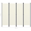 Sobna pregrada s 4 panela krem-bijela 200 x 180 cm