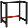 vidaXL Okvir za radni stol metalni 80 x 57 x 79 cm crno-crveni