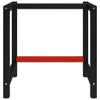vidaXL Okvir za radni stol metalni 80 x 57 x 79 cm crno-crveni