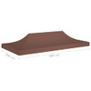 Krov za šator za zabave 6 x 3 m smeđi 270 g/m²