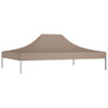 Krov za šator za zabave 4 x 3 m smeđe-sivi 270 g/m²
