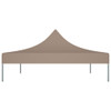 Krov za šator za zabave 4 x 3 m smeđe-sivi 270 g/m²