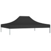 Krov za šator za zabave 4,5 x 3 m crni 270 g/m²