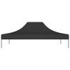 Krov za šator za zabave 4,5 x 3 m crni 270 g/m²