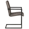vidaXL Konzolne blagovaonske stolice od prave kože 6 kom sive