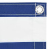 Balkonski zastor bijelo-plavi 90 x 500 cm od tkanine Oxford
