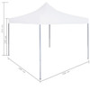 Profesionalni sklopivi šator za zabave 2 x 2 m čelični bijeli