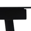 Vrtni blagovaonski stol crni 150 x 80 x 74 cm Ã„Âelik i staklo