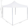 Profesionalni sklopivi šator za zabave 3 x 3 m čelični bijeli