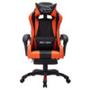 Igraća stolica s RGB LED svjetlima narančasto-crna umjetna koža