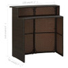 Vrtni barski stol smeđi 120 x 55 x 110 cm od poliratana