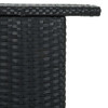 Vrtni barski stol crni 120 x 55 x 110 cm od poliratana
