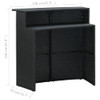 Vrtni barski stol crni 120 x 55 x 110 cm od poliratana
