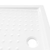 Podloga za tuširanje s točkicama bijela 90 x 70 x 4 cm ABS