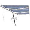 Tenda na ručno uvlačenje s LED svjetlom 600x350 cm plavo-bijela