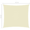 Jedro protiv sunca od tkanine Oxford pravokutno 3,5x4,5 m krem