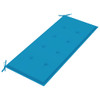 Klupa Batavia s plavim jastukom 120 cm od masivne tikovine