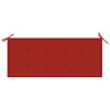 Klupa Batavia s crvenim jastukom 120 cm od masivne tikovine