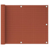 Balkonski zastor terakota 75 x 500 cm HDPE