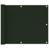Balkonski zastor tamnozeleni 75 x 500 cm HDPE