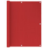 Balkonski zastor crveni 120 x 500 cm HDPE