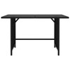 Vrtni blagovaonski stol crni 110 x 70 x 65 cm od poliratana