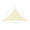 Jedro protiv sunca od tkanine Oxford trokutasto 4x4x5,8 m krem