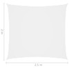 Jedro protiv sunca od tkanine Oxford pravokutno 2x2,5 m bijelo