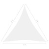 Jedro protiv sunca od tkanine Oxford trokutasto 4x4x4 m bijelo