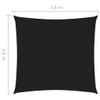 Jedro protiv sunca od tkanine Oxford četvrtasto 3,6x3,6 m crno